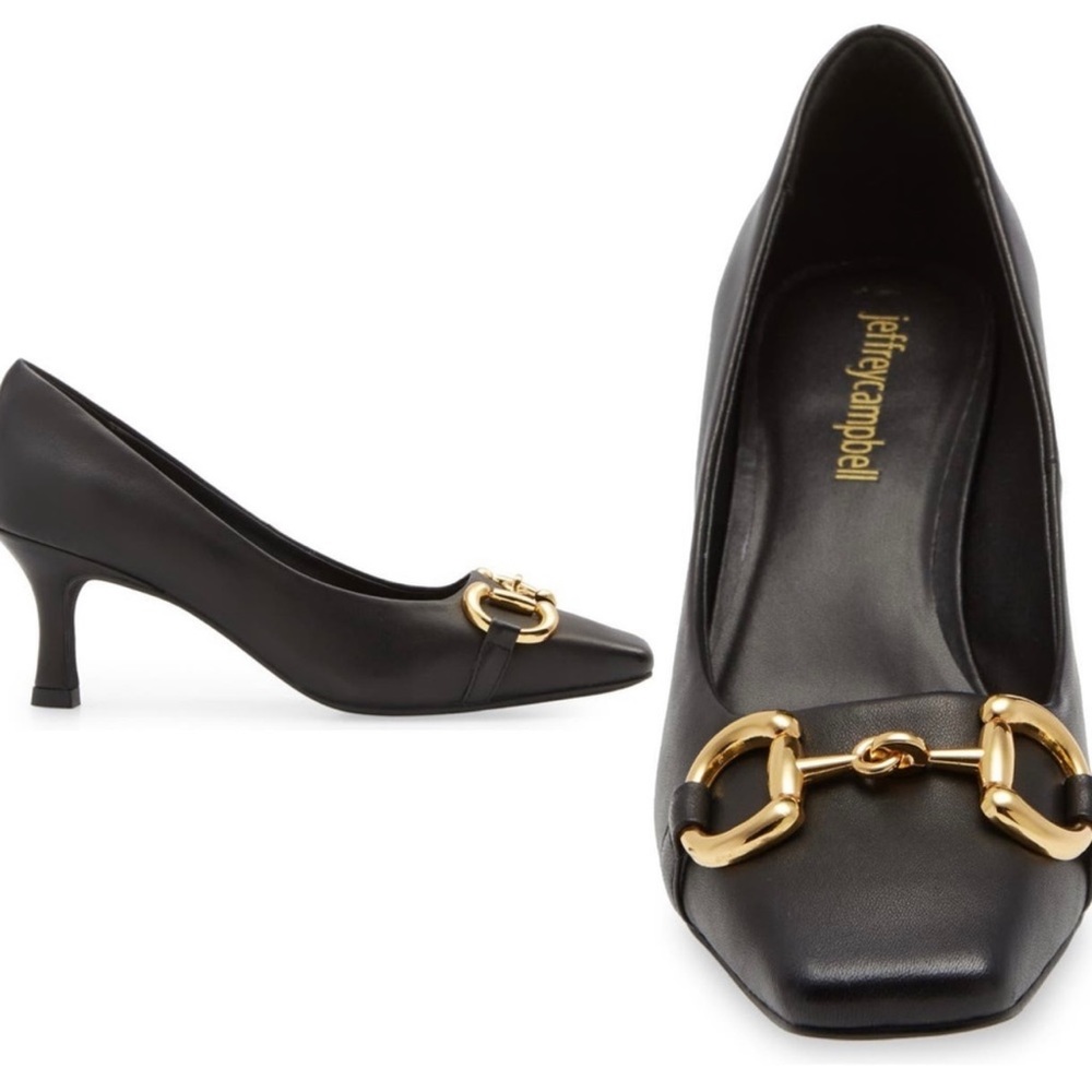 jeffrey cambell LINNAE KITTEN PUMP BLACK